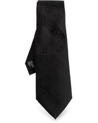 Giorgio Armani - Logo-Jacquard Silk Tie - Lyst