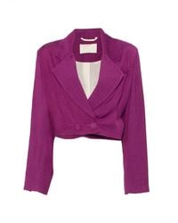 Momoní - Veste Crop Rosita À Boutonnière Croisée - Lyst