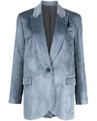 Brunello Cucinelli - Single-Breasted Button-Fastening Blazer - Lyst