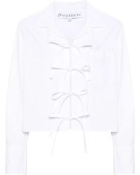 JW Anderson - Cropped-Hemd Mit Fliege - Lyst