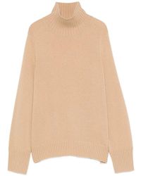 Allude - Ribbed-Knit Mock-Neck Sweater - Lyst