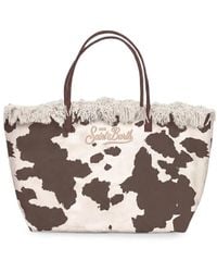 MC2 Saint Barth - City Cow-Print Fringed Tote Bag - Lyst