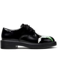 Camper - Twins Floral-Print Leather Derby Shoes - Lyst