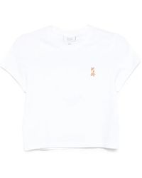 Maison Kitsuné - Lady Fox Baby Katoenen Top Met Borduurwerk - Lyst