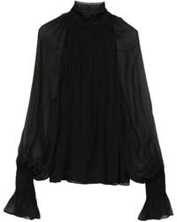 Temperley London - Quintette Smocked-Cuff Blouse - Lyst
