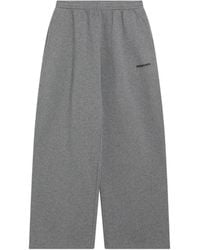 Balenciaga - Logo-Print Wide-Leg Track Pants - Lyst