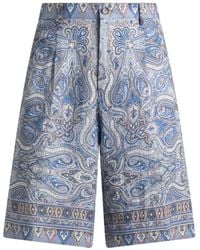 Etro - Paisley Print Shorts - Lyst