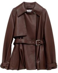 Loewe - ベルテッド レザージャケット - Lyst