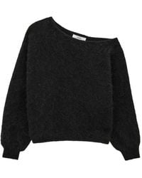 Ba&sh - Suela Off-Shoulder Brushed-Knit Sweater - Lyst
