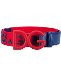 Dolce & Gabbana Cintura bicolore DG - Rosso