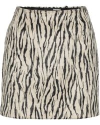 ROTATE BIRGER CHRISTENSEN - Printed Faux Fur Skirt - Lyst