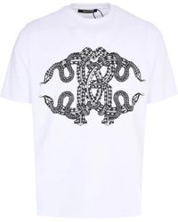 Roberto Cavalli - Snake-Print T-Shirt - Lyst