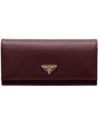 Prada - Large Saffiano Leather Wallet - Lyst