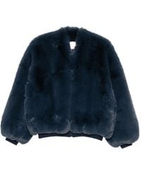 Frankie Shop - Faux-Fur Zip-Up Coat - Lyst