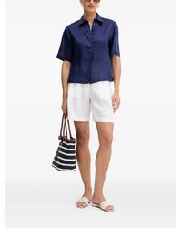 Benetton - Pleated Elasticated-Waist Shorts - Lyst