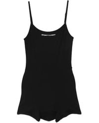 Sporty & Rich - Logo-Print Playsuit - Lyst