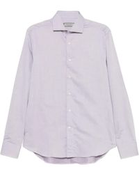 Canali - Spread-Collar Button-Up Shirt - Lyst