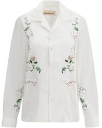 BAZISZT - Floral-Embroidered Shirt - Lyst