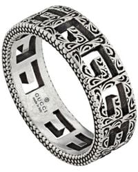 Gucci Anello G Quadro - Metallizzato