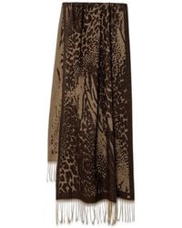 Joseph Ribkoff - Animal-Print Fringed Scarf - Lyst