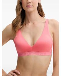 ARMANI EXCHANGE - Logo-Tape Triangle Bra - Lyst
