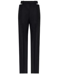 Jil Sander - Cut-Out Wool Trousers - Lyst