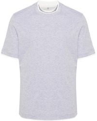 Brunello Cucinelli - T-Shirt With Faux-Layering - Lyst