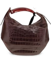 VISONA - Bengala Croc-Effect Shoulder Bag - Lyst