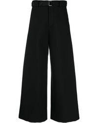 Sacai - Belted Wide-leg Trousers - Lyst