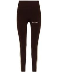 Palm Angels - Logo-Print Side-Stripe Leggings - Lyst