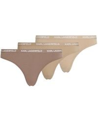 KARL LAGERFELD - Logo-Waistband Briefs (Set Of Three) - Lyst