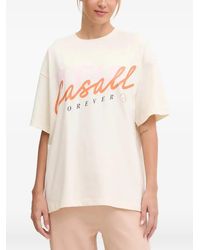 Casall - Logo-Print Drop-Shoulder T-Shirt - Lyst