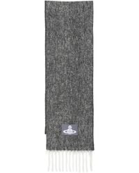 Vivienne Westwood - Écharpe Frangée À Patch Orb - Lyst