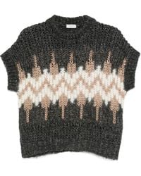 Peserico - Pullover mit geometrischem Muster - Lyst