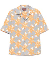 Gucci - Overhemden ,Veelkleurig ,Katoen Gedrukte Poplin Button-Down Shirt - Lyst