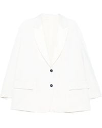 Brunello Cucinelli - Peak-Lapel Single-Breasted Jacket - Lyst