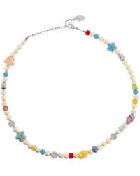 Off-White c/o Virgil Abloh - Flower-Detail Beaded Necklace - Lyst