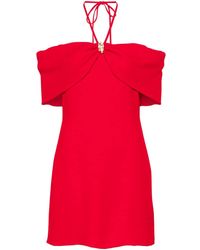 Blumarine - Off-shoulder Crepe Mini Dress - Lyst