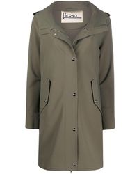 Herno Manteau mi-long à capuche - Vert