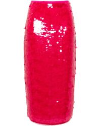 Patrizia Pepe - Falda de tubo midi con lentejuelas - Lyst