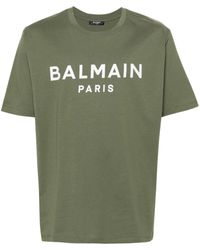 Balmain - T-Shirt mit Logo-Print - Lyst