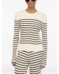 Semicouture - Striped Bow-Detail Sweater - Lyst