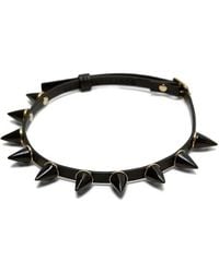 Andres Gallardo - Collier Ras-Du-Cou Mini Spike En Cuir - Lyst