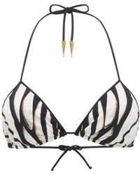 Roberto Cavalli - Ray Of-Print Bikini Top - Lyst