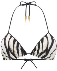Roberto Cavalli - Ray Of-Print Bikini Top - Lyst