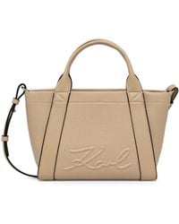 KARL LAGERFELD - Embossed-Logo Tote Bag - Lyst