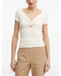 Guess - Twist-Front Ruched T-Shirt - Lyst