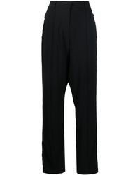 GIUSEPPE DI MORABITO - Lace-up Detail Straight-leg Trousers - Lyst