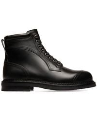 Bally - Leather Lace-Up Boots - Lyst