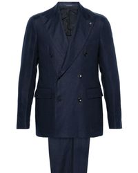 Tagliatore - Doppelreihiger Anzug aus Leinen - Lyst